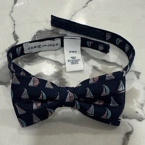 Janie and Jack - Navy Sailboat Pattern Bow Tie - Size 2 to 5 - Adjustable